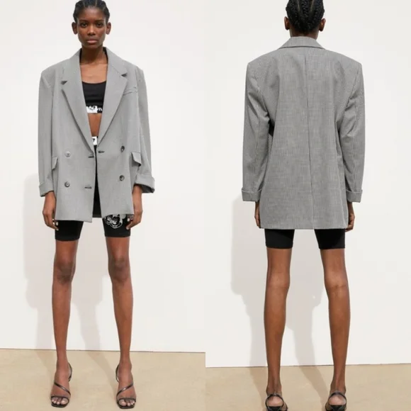 Zara | Jackets & Coats | Zara Double Breasted Blazer | Poshmark